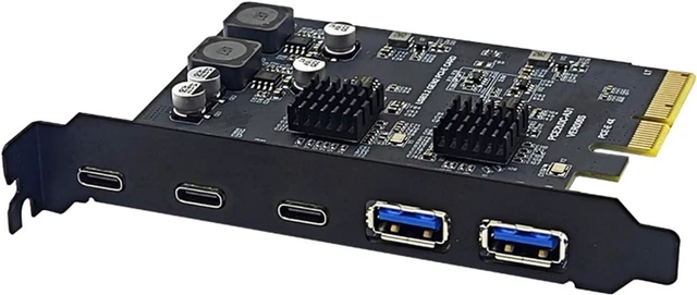 Main image of PCIE USB Expansion Card Expand Connectivities Fast Data Transfer C/Port 2USB Type-a+3Type C 5Port Hubs Speed