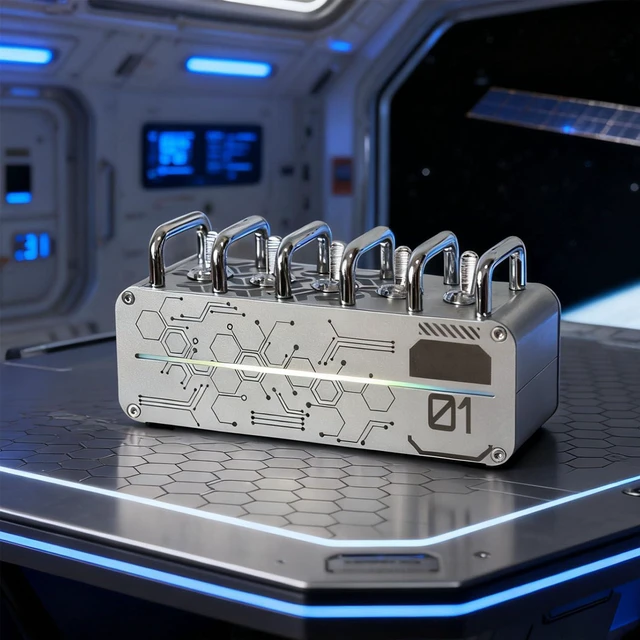 Main image of 5-Ports USB Hub, Share USB Devices with Ambient Lighting & Independent Switch, Computer Connection Not Supported, Creative Metal Handle Design, for Studio Gaming Room