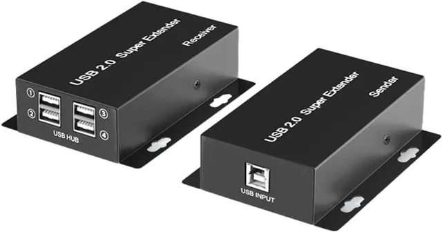 Main image of USB 2.0 Super Extender 50M Prolong Over CAT6 Cable 4 Port USB HUB Extension for Webcam Camera Printer U Disc US Plug