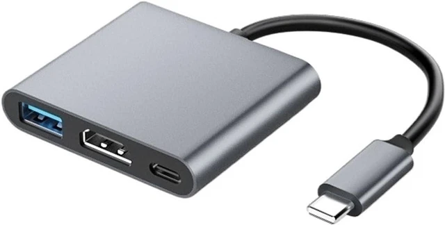 Main image of USB C HUB 3in1 TY>pe 3.0 to HDMI-Compatible Docking Station PD Fast 4K HDMI Adapter Splitter for Computer(3 in 1 Gray)