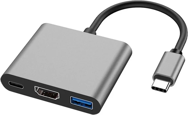 Main image of 3 in 1 USB-C USB Hub Male to Female .0 Adapter for AirHdmi-Compatible 4k TY>pe C To12 Converter