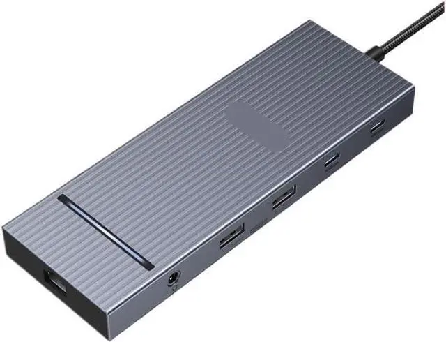 Main image of 12-in-1 USB HUB Type-C to 2HDMI 4K120Hz DP USB3.2 10Gbps SD/TF RJ45 PD100W for Mac Book Laptop Accessories Docking(7-in-1 2HDMI)