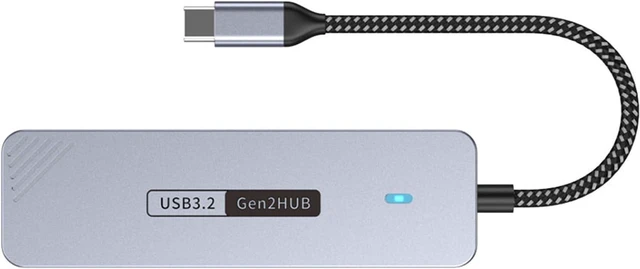 Main image of USB C 3.2 Multi-Port Expander 4 Type Adapter Plug and Play Aluminum Housing for Desktop Plug and Play USB Hub
