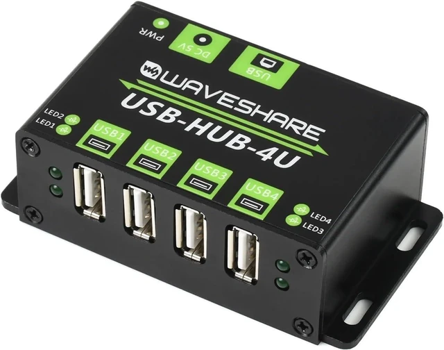 Main image of Industrial Grade USB HUB, Extending 4X USB 2.0 Ports Adopt MTT Technology, Allows Stable and Smooth 4X USB Connections(with EU Power Plug)
