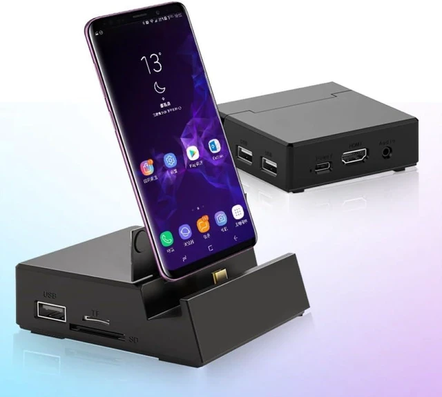 Main image of 8 in 1 Type-c Mobile Phone Docking Station for Android Phone Switch TV, USB3.1 to Type C/F PD HDMI/F+USB2.0/F*3+SD/TF+Audio
