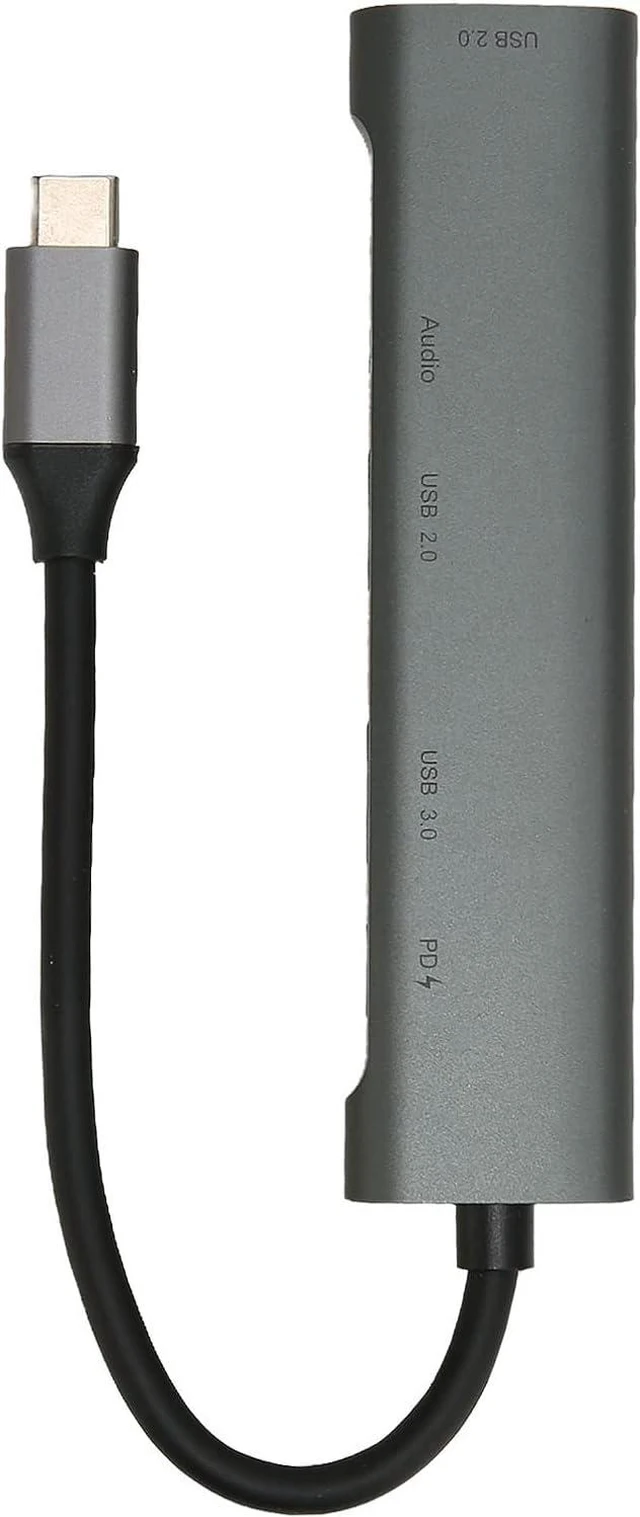 Main image of USB C Hub 5 in 1 Multiport Adapter, Type C to 35mm. Hub with PD Charging Port, USB30. and USB20. Ports, Aluminum Alloy USB C Dock for Pro, Pro, and Other Type C Devices