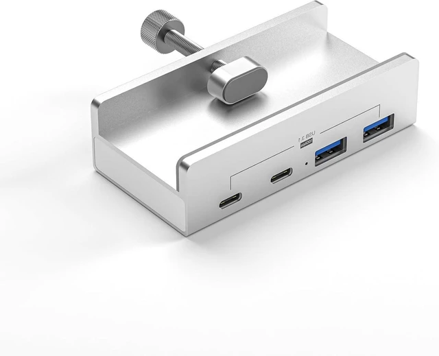 Main image of Greabuy 4 Ports USB 3.1 Hubs with Power Supply Splitter Adapter Clip Multi Splitter 10gbps Data Transmission