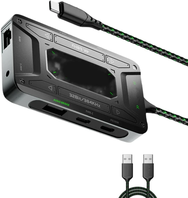 Main image of Earphones Converter for DS7 Headphone Adapter Docking Station 1000Mbps Ethernet PD100W and 5Gbps Data Transfer USB C Expansion Dock