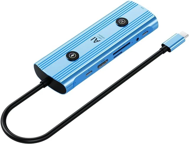 Main image of Ai USB-C Adapter Smart Type-C Docking Station,13-in-1 Hub AI Voice Docking Station VGA USB RJ45 SD/TF 3.5mm PD3.0
