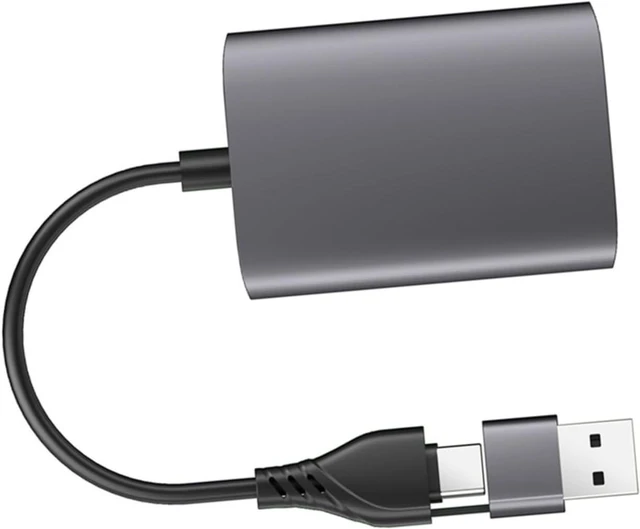 Main image of MERRYHAPY USB 3.0 Type-c to Dual Displayport Adapter with High-Speed Transmission and Aluminum Alloy for Dual