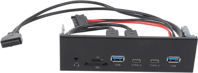 Main image of Focket Front Panel USB C Hub, 6 Ports 19 Pin GEN2 X 2 5Gbps Internal Card Reader with 2 USB A & C Ports for PC Computer Case