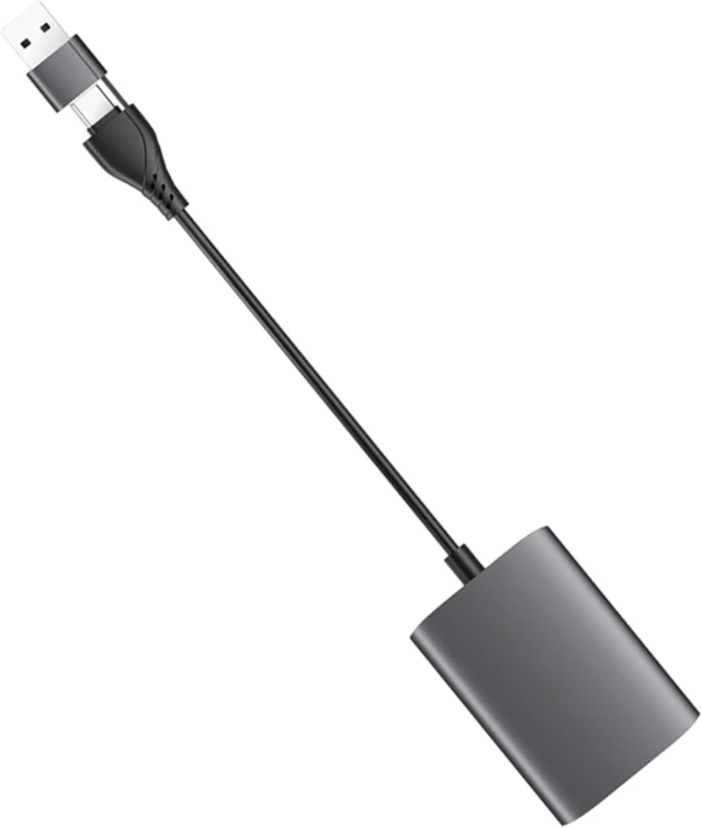 Main image of DOITOOL Type-c USB 3.0 Hub with Dual High-Definition 1080p 60hz Output USB Splitter for Laptop Dark Gray Compatible with Computer and Notebook