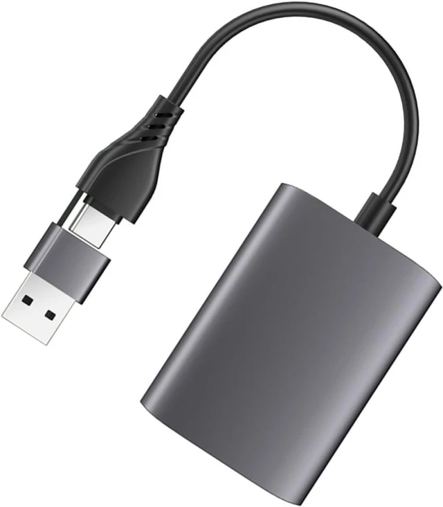 Main image of Type-c USB 3.0 to Dual Adapter 1080p60hz Multi-Display Converter for Laptop Deep Gray USB Hub