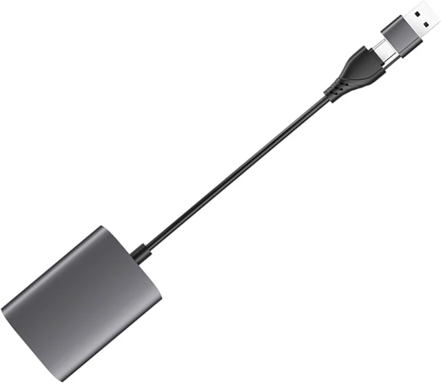 Main image of KALLORY Type-c USB 3.0 to Dual High-Definition Video 1080p 60hz Adapter with Deep Gray Housing, USB Port