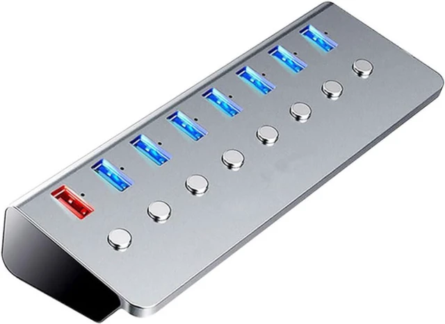 Main image of 1Pc Port USB Hub with Charging Port USB Splitter for Data Transfer and Charging Compact and