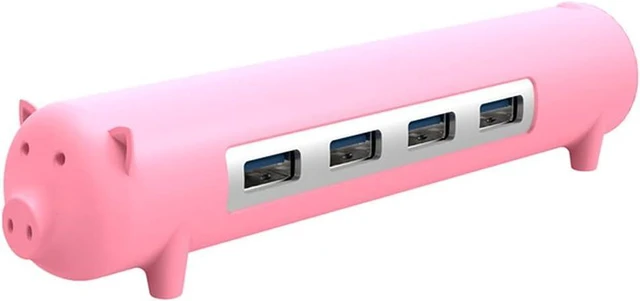 Main image of 4 in 1 Cute Pet-Shape HUB for MAC Notebook Aluminum Alloy Silicone 100cm Detached Data Cable (Color :)