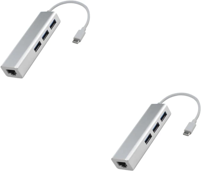 Main image of Artibetter 2pcs Type C to USB Hub Network Port Ethernet Adapter Converter for Laptop