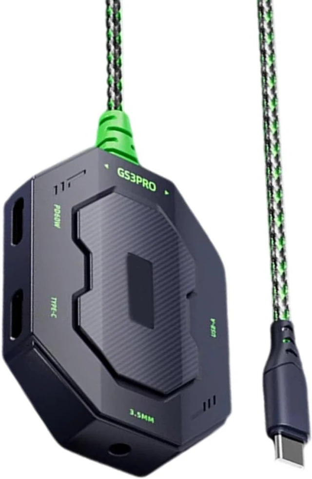Main image of USB C 4 Port Docking Station for Earphones Adapter 480Mbps Speed and 70cm Cable for Versatiled Devices Connection