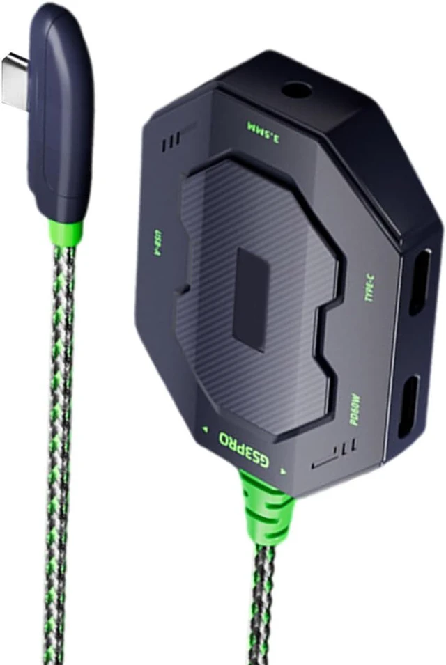 Main image of USB C 4 Port Docking Station for Earphones Adapter 480Mbps Speed and 70cm Cable for Versatiled Devices Connection