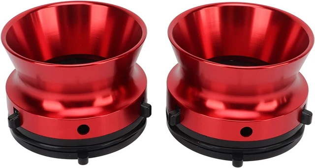 Main image of 1 Pair Polished Aluminium Alloy Nab Hub Adapter, 10in Opener, Sturdy Universal Loading Device for Studer, Akai, (Red)