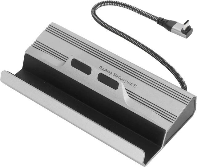 Main image of 6 in 1 Type C Docking Station for Steam Deck, ROG Ally USB C Devices, with Gigabit Ethernet, 4K 60Hz HD Multimedia Interface, 3 USB 3.0 Ports 100W PD Charging
