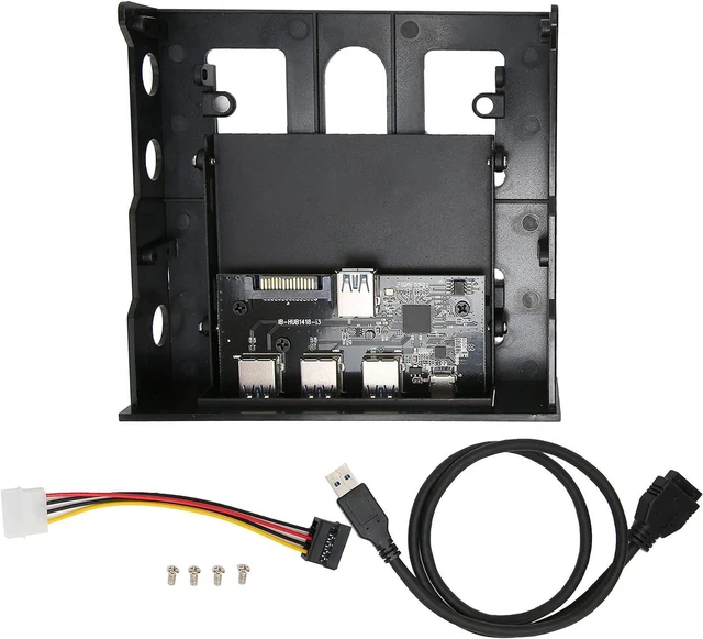 Main image of Optical Drive Panel Computer Case Front USB3.0 Expansion Board, Type C Port, Metal Heat Dissipation, with Bracket, Fast Transmission Speed up to 6Gbps