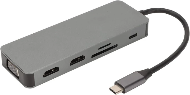 Main image of 10 in 1 USB C Hub, 5Gbps Ultra Fast Data Transfer 4K 30Hz High Definition Multimedia Interface Aluminum Alloy Multiport Adapter Dongle