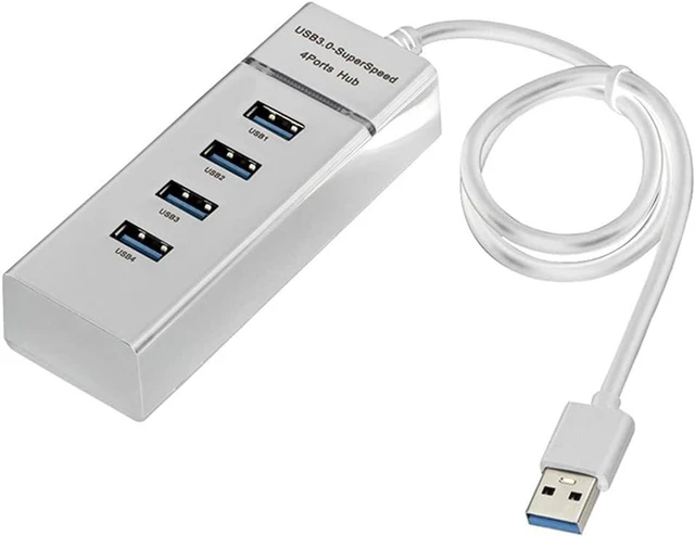 Main image of USB3.0 Extender Multi-Port USB 1 to 4 Cable Adapter Laptop Hub Docking Station 4-Port Hub with 5Gbps Data Transmission Speed (Color : White)