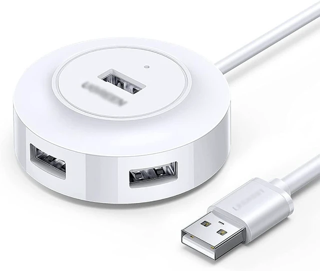 Main image of Port Expander USB HUB 4-Port Data USB Hub High-Speed Data Transfer Hub & Adapter 5V / 2A Powered Computer USB Port Expander USB Splitter (Color : White, Length : 1m)