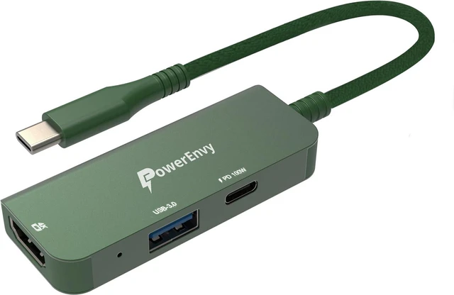 Main image of USB HUB,3-in-1 USB C Charging PD 100W,4K HDMI Adapter, USB A 3.0 Port 5Gbps Aluminum Portable Type C Adapter for MacBook Pro, MacBook Air, iPad Pro, XPS and More