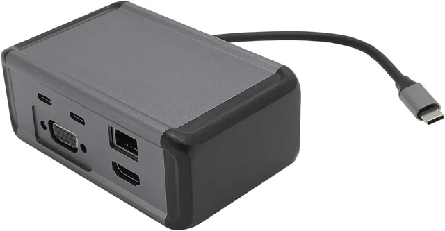 Main image of 12 in 1 USB C Hub, Aluminum Alloy Docking Station with VGA, PD, RJ45, USB3.0 & Ethernet Adapter for Laptops and Computers