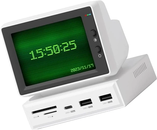 Main image of 3.5 Inch IPS USB Screen with USB C Hub, 5Gbps USB3.0x2, 5Gbps, Storage Card or Micro Storage Card 3.0, AUX, and 5V 2A Power Supply Ports