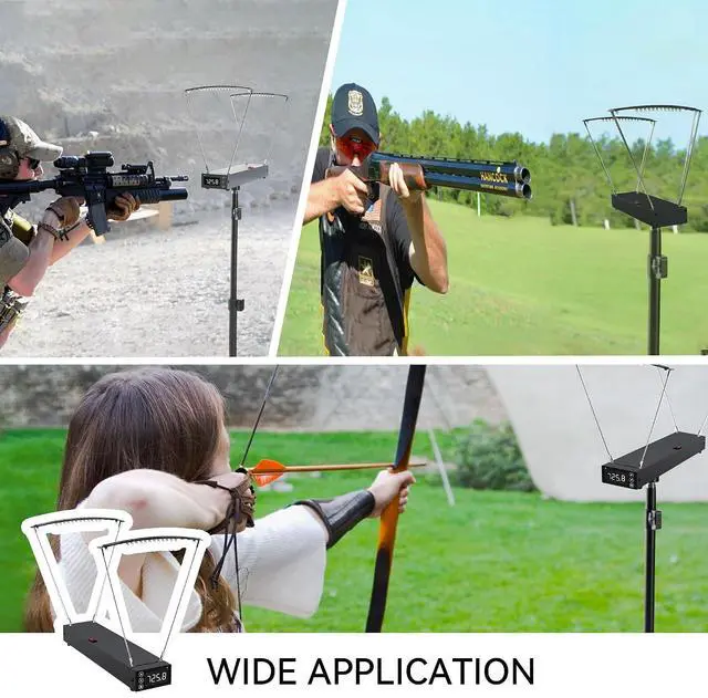 Alt view image 7 of 7 - Ballistic Chronograph for Rifle Shooting: Precision Speed Tester with FPS MPS Readings LCD Screens for Archery Arrow Bow