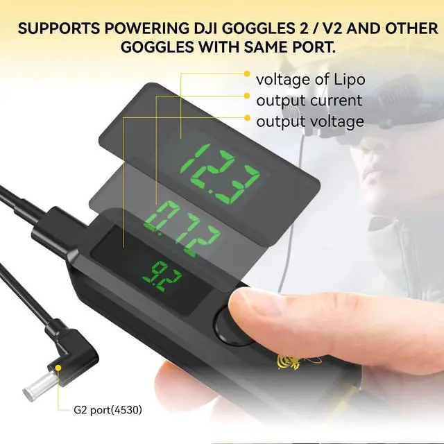 Alt view image 4 of 7 - FPV Goggles Power Cable and BEC for DJI FPV Goggles 2 /V2, Fatshark, Walksnail, Skyzone, ORQA Goggles (Goggles BEC G2)