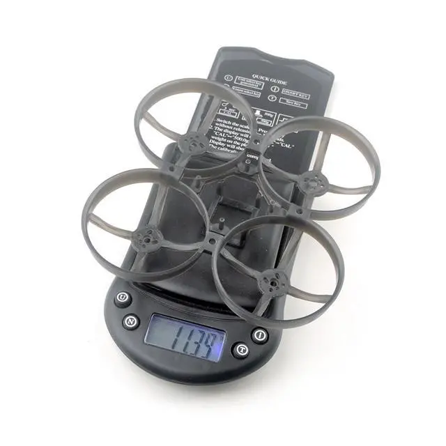Alt view image 4 of 6 - 85mm Whoop Frame for Tiny Whoop Mobula8 Durable Brushless Micro Frame with Low-Mount FC Design Supports 3-Hole & 4-Hole Motors, Fits Up to 51mm Props Transparent Black
