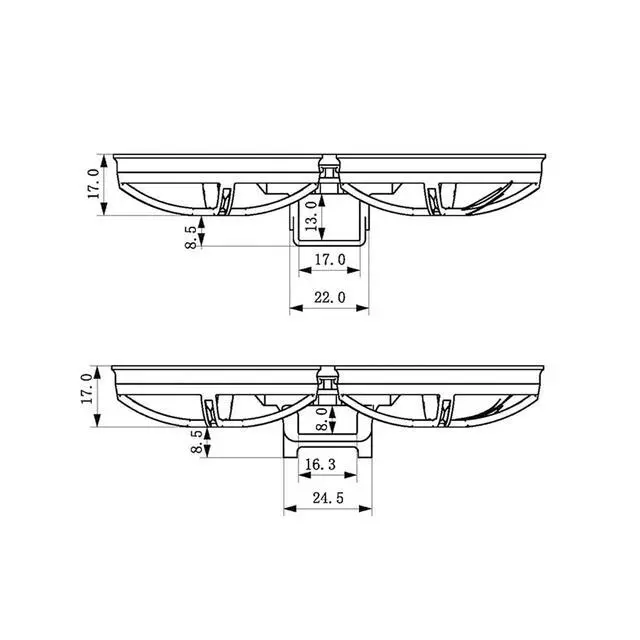 Alt view image 6 of 6 - 85mm Whoop Frame for Tiny Whoop Mobula8 Durable Brushless Micro Frame with Low-Mount FC Design Supports 3-Hole & 4-Hole Motors, Fits Up to 51mm Props Transparent Black