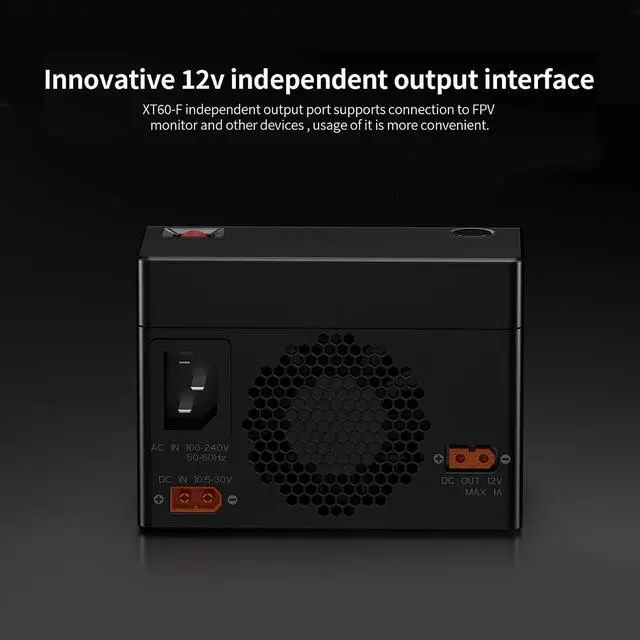 Alt view image 4 of 7 - S6 Battery Charger: Dual Ports Smart Balance Charger for FPV RC Hobby Lipo Battery Li-ion LiHv Nicd NiMH Batttery Support AC/DC Input