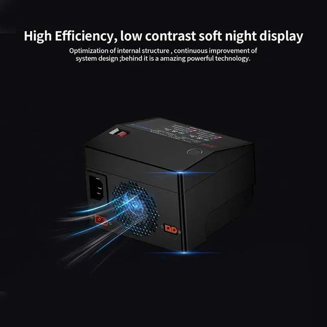 Alt view image 7 of 7 - S6 Battery Charger: Dual Ports Smart Balance Charger for FPV RC Hobby Lipo Battery Li-ion LiHv Nicd NiMH Batttery Support AC/DC Input
