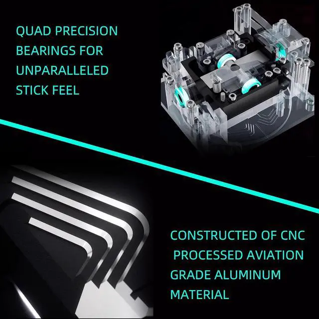 Alt view image 2 of 7 - CNC Hall Gimbals for Radiomaster TX16S Boxer Helloradio V14/V16 AG01 High-Precision Adjustable Hall Sensor Gimbal with Anti-Slip Stick Ends, Full CNC Aerospace Aluminum for FPV RC Radio Transmitters