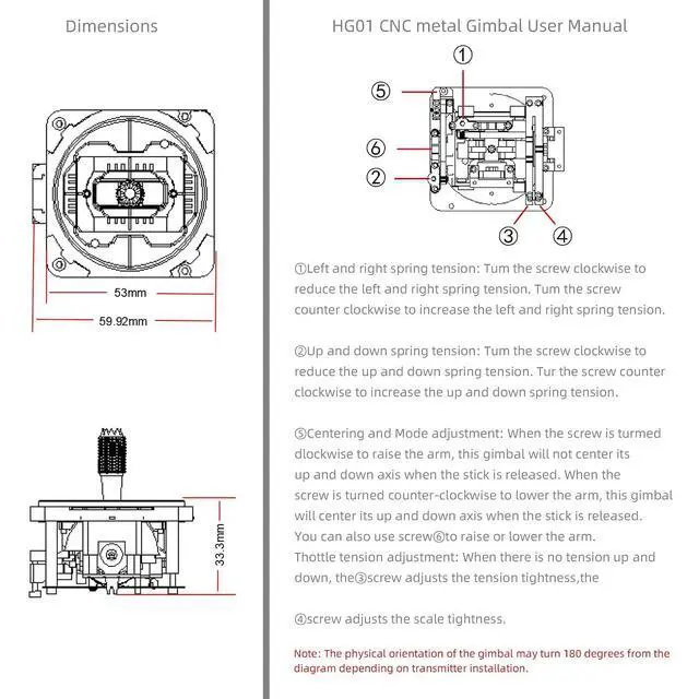 Alt view image 4 of 7 - CNC Hall Gimbals for Radiomaster TX16S Boxer Helloradio V14/V16 AG01 High-Precision Adjustable Hall Sensor Gimbal with Anti-Slip Stick Ends, Full CNC Aerospace Aluminum for FPV RC Radio Transmitters