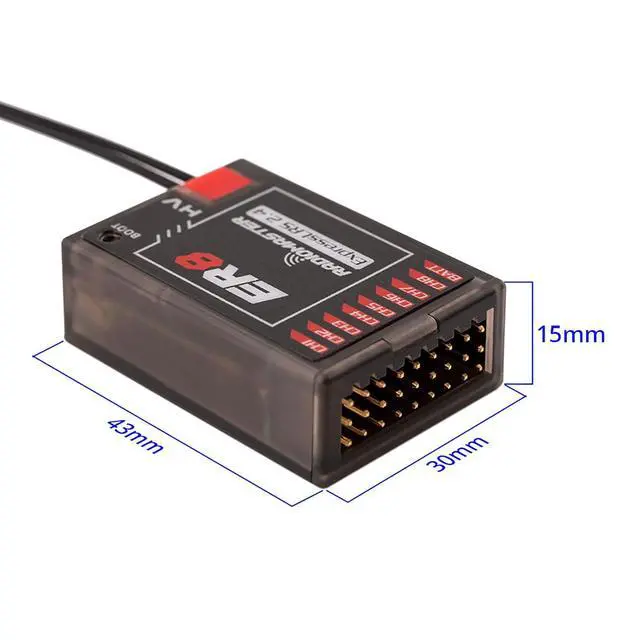 Alt view image 2 of 7 - ER8 ELRS PWM Receiver: 2.4GHz 8Ch ExpressLRS Receiver Nano Module for Fixed Wing RC Vehicles by Speedybee