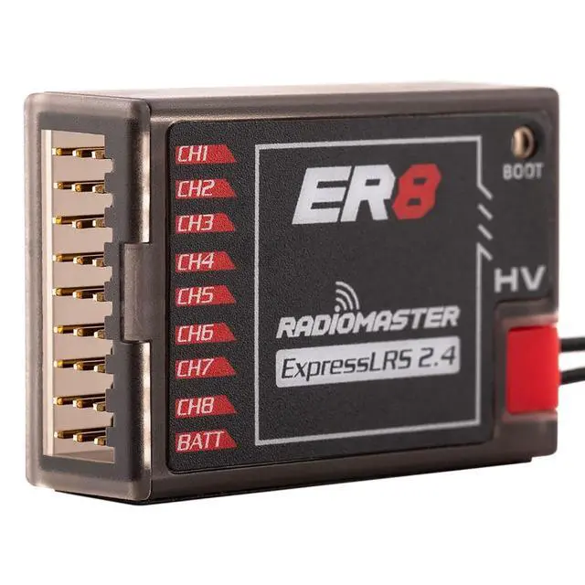 Alt view image 4 of 7 - ER8 ELRS PWM Receiver: 2.4GHz 8Ch ExpressLRS Receiver Nano Module for Fixed Wing RC Vehicles by Speedybee