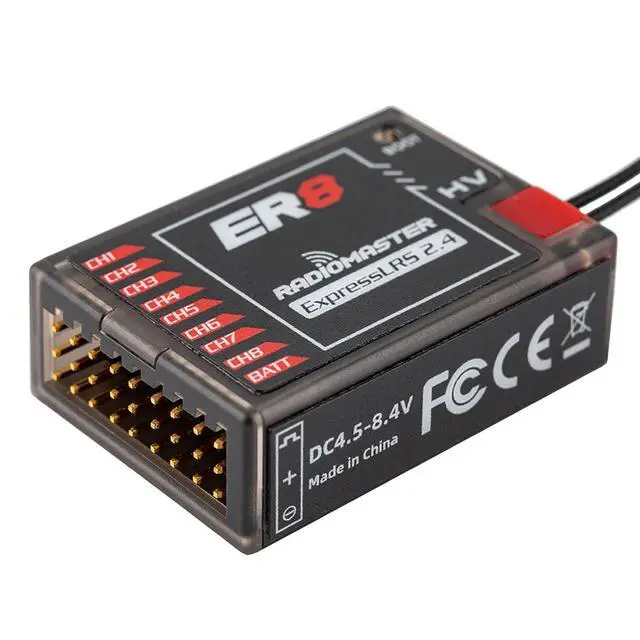 Alt view image 6 of 7 - ER8 ELRS PWM Receiver: 2.4GHz 8Ch ExpressLRS Receiver Nano Module for Fixed Wing RC Vehicles by Speedybee