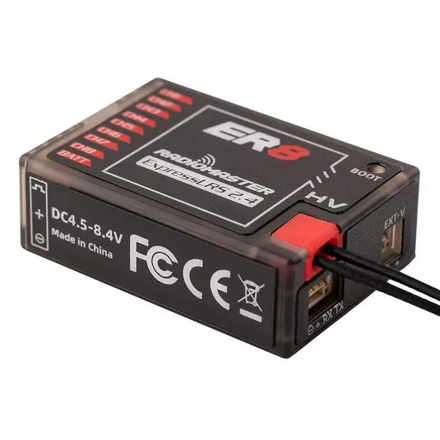 Alt view image 7 of 7 - ER8 ELRS PWM Receiver: 2.4GHz 8Ch ExpressLRS Receiver Nano Module for Fixed Wing RC Vehicles by Speedybee