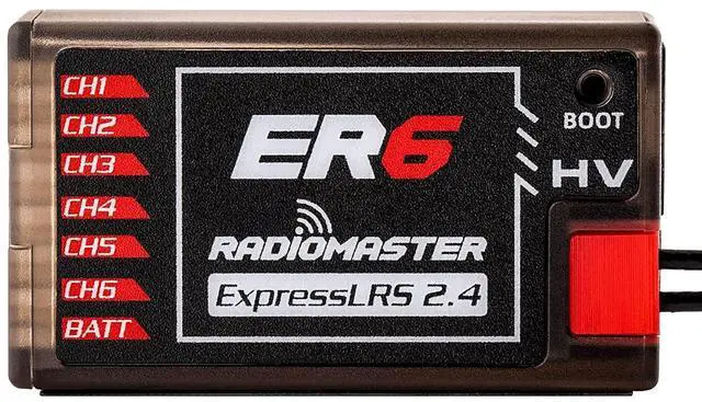 Main image of ER6 ELRS PWM Receiver: 2.4GHz 6Ch ExpressLRS Receiver Nano Module for Fixed Wing RC Vehicles by Speedybee