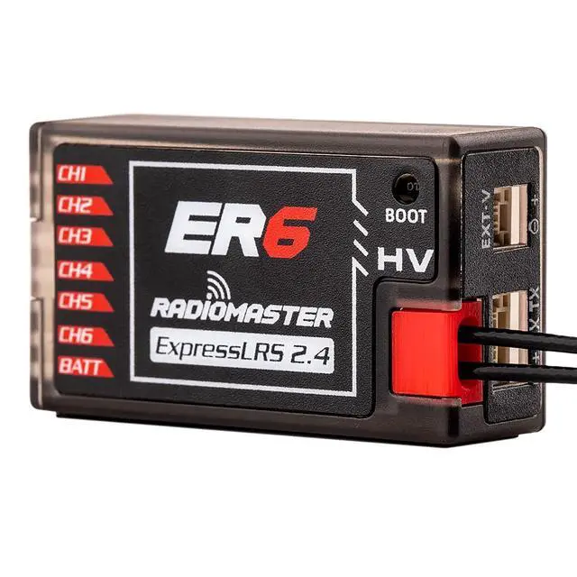 Alt view image 2 of 7 - ER6 ELRS PWM Receiver: 2.4GHz 6Ch ExpressLRS Receiver Nano Module for Fixed Wing RC Vehicles by Speedybee