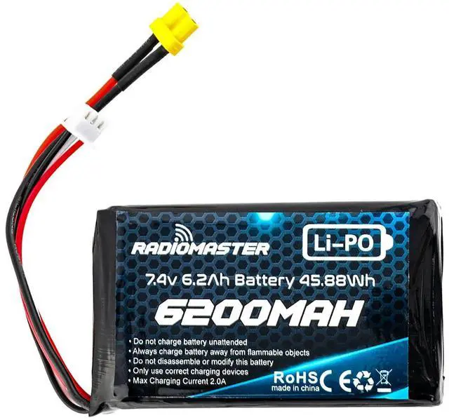 Main image of Radiomaster 2S 7.4V 6200mAh Lipo Battery for RadioMaster Boxer Radio and TX16S Series Radio Transmitter from Store
