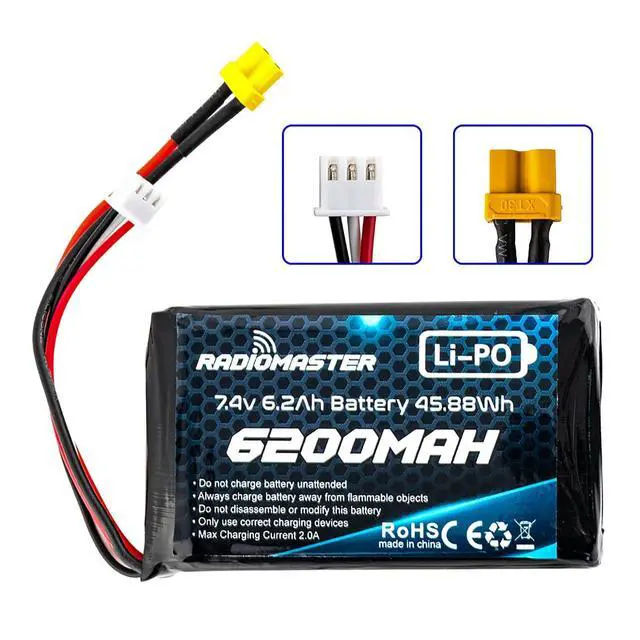 Alt view image 3 of 7 - Radiomaster 2S 7.4V 6200mAh Lipo Battery for RadioMaster Boxer Radio and TX16S Series Radio Transmitter from Store