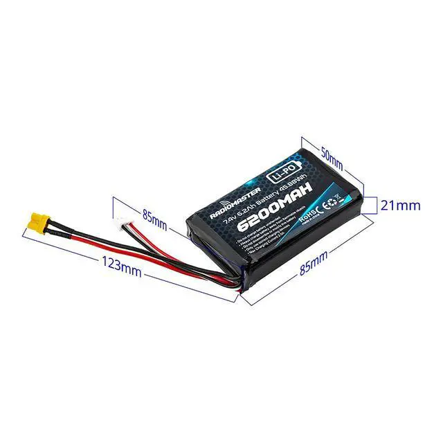 Alt view image 4 of 7 - Radiomaster 2S 7.4V 6200mAh Lipo Battery for RadioMaster Boxer Radio and TX16S Series Radio Transmitter from Store