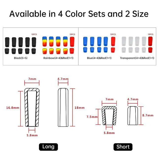 Alt view image 2 of 6 - RC Transmitter Switch Cover Non-Slip Toggle Switch Cap Compatible with Radiomaster TX16S FrSky Taranis X9D QX7 Flysky Spektrum Futaba JR Jumper and More Radio Transmitters,10 PCS